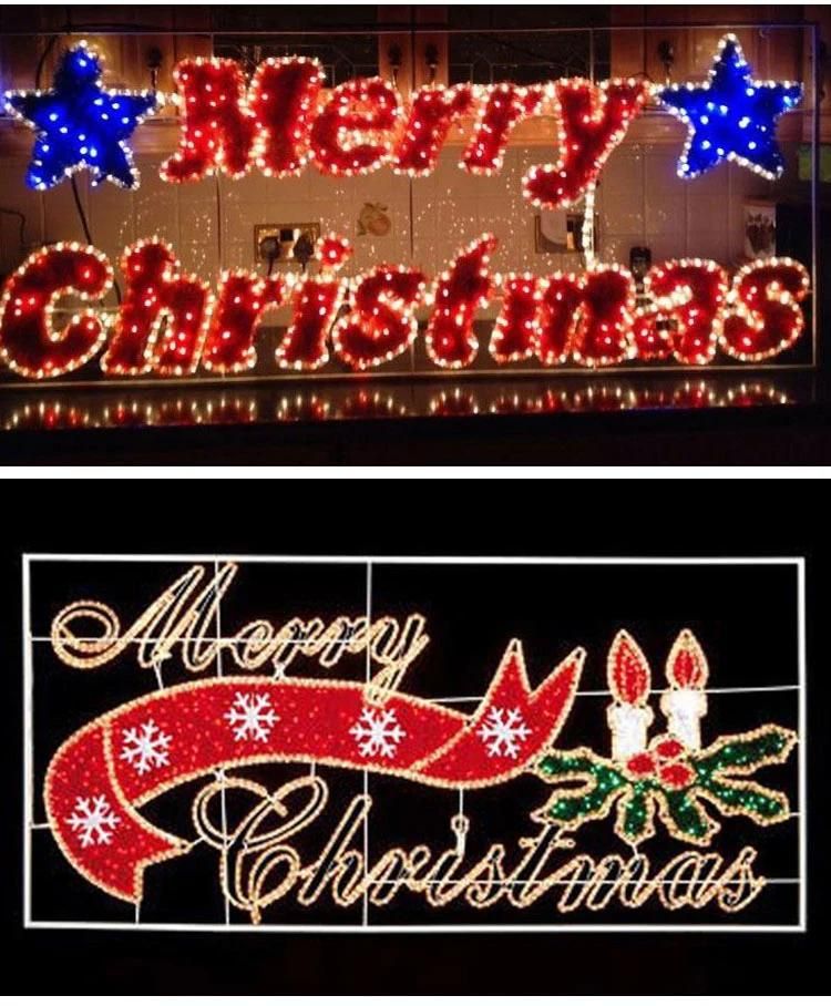 Outdoor Waterproof Christmas Festival Holiday Street Decorations 2D Motif Light
