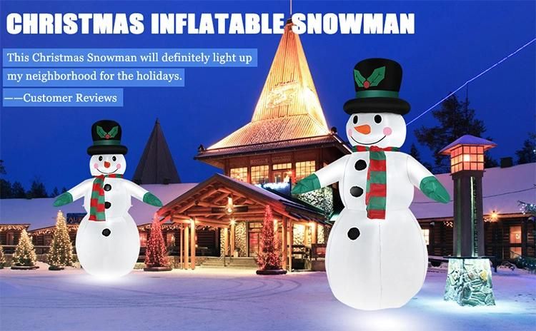 Customized Inflatable Outdoor Decoration LED Lights Snowman Factory Price Christmas