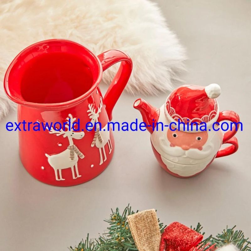 Ceramic Handmade Tableware Sets Customized Milk Pitcher for Christmas