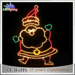 Holiday LED Decoration 2D Motif Christmas Rope Santa Claus Light