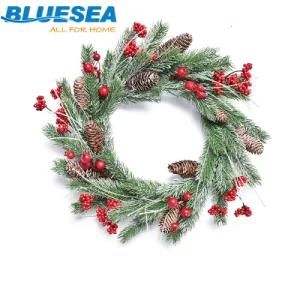 Christmas Decorations 45cm White PE Red Fruit Christmas Wreath