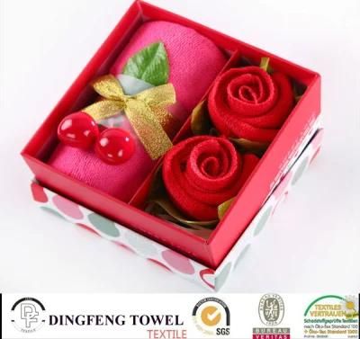 2016 New Season Design Wedding Cake Gift Towel Sets Df-2873