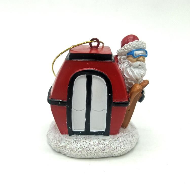 Christmas Craft Resin Santa Claus Ornament Christmas Tree Hanging