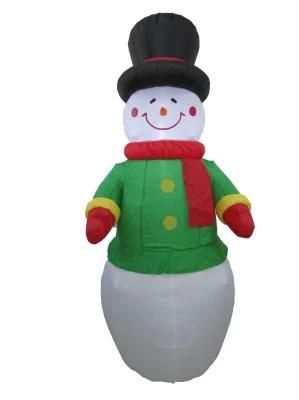 8FT Inflated Smiling Snowman, Blow up Indoor Outdoor Funny Home Yard Decoration