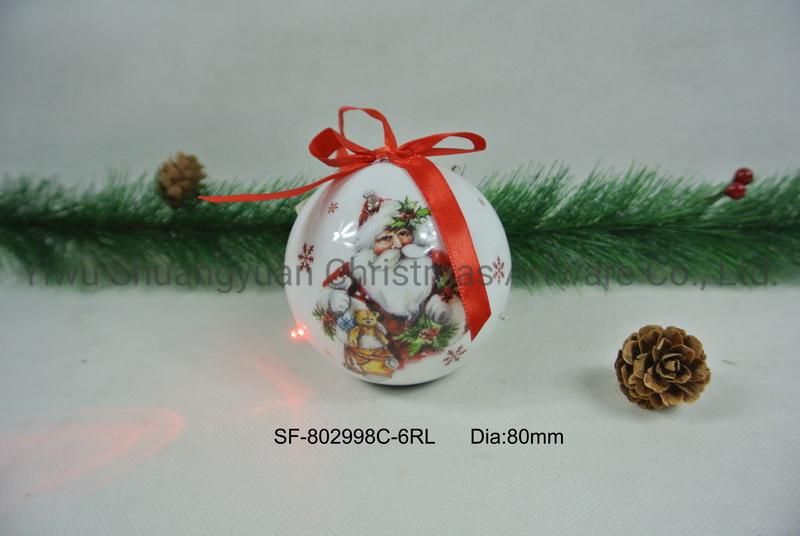 Christmas Paper Wrapped Ball Decoration for Holiday Wedding Party Decoration Hook Ornament Craft Gifts