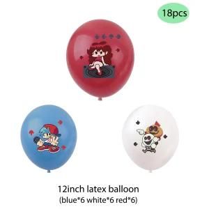 18PCS Friday Night Funkin Balloon Cartoon 12 Inch Latex Balloons