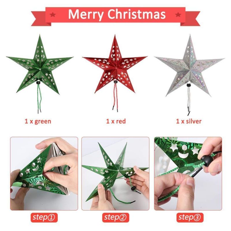 Merry Christmas Banner Christmas Party Supplies Decoration Hat Star Garland Bunting Paper Fans Honeycomb Xmas Tree