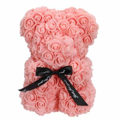 25cm Wedding Party Decoration Valentine Girlfriend Anniversary Gift Foam Flower Teddy Bear Rose Bear