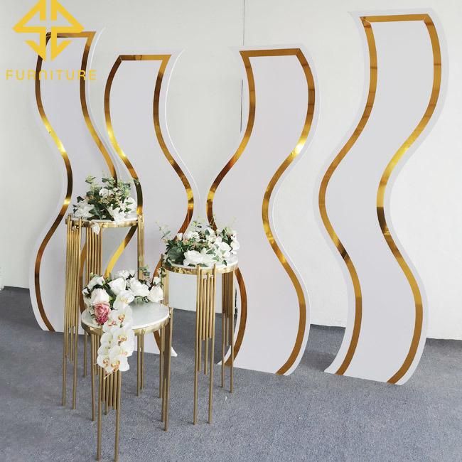 S Shape PVC Stand Wedding Decoration Luxury Event Wedding Backdrop Flower Stand Wall