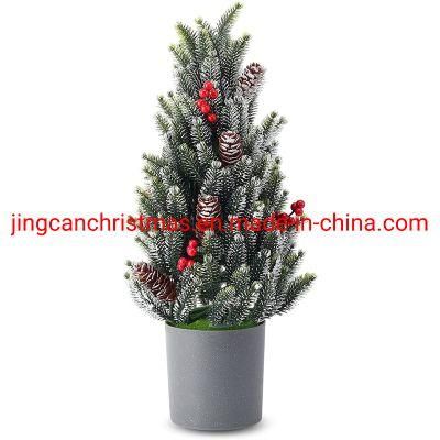 Dec. Metu PVC Decoration Christmas Tree with Pine Cones and Red Berries