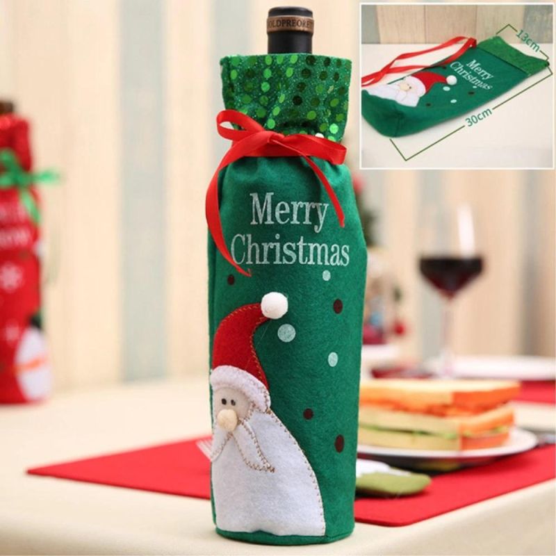 Christmas Xmas Home Table Decoration Ornament Wine Bottle Gift Bag