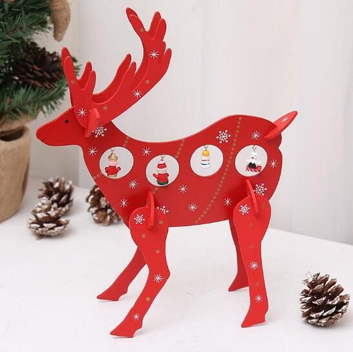 Creative Showcase Decoration Wood DIY Christmas Elk