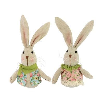 Wholesale Fabric Party Decorations 3D Soft Toy Jute Doll Easter Bunny