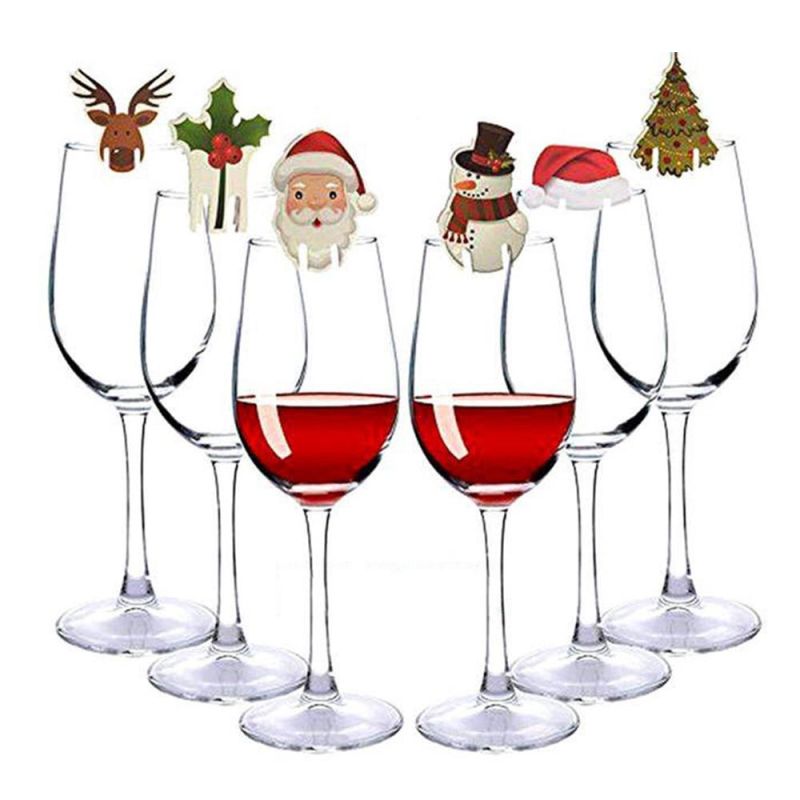 Christmas Decorations Wine Glass Hats Party Holiday Decorations