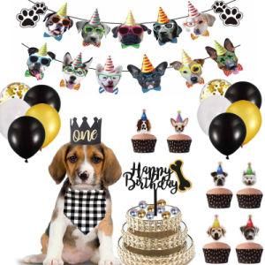 Pet Dog 1st Birthday Party Supplies Happy Birthday Banners Set
