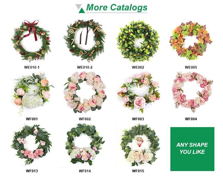 Wedding Decoration 45 Cm PE Grass Artificial Wreath Garland for Home Outdoor DIY