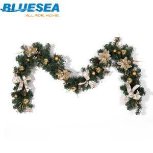 Rattan 2m Red and White Theme Garland Encrypted Christmas Decorations
