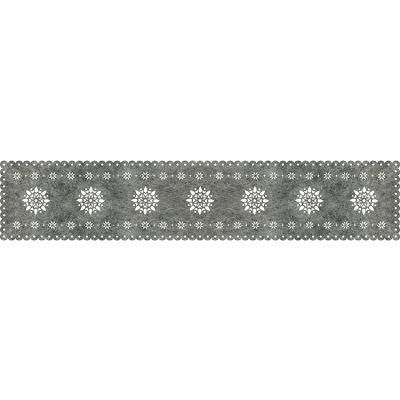 Placemat Set and Coaster Felt Christmas Dining Table Runner Set Felt Snowflake Placemats