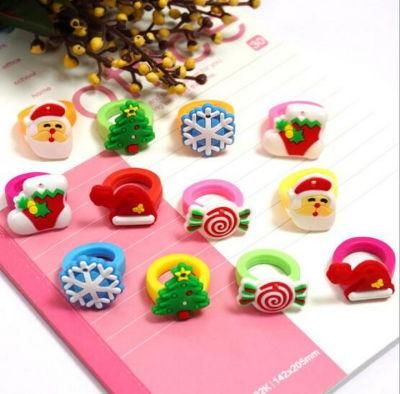 Promotional Gifts PVC Children Christmas Rings