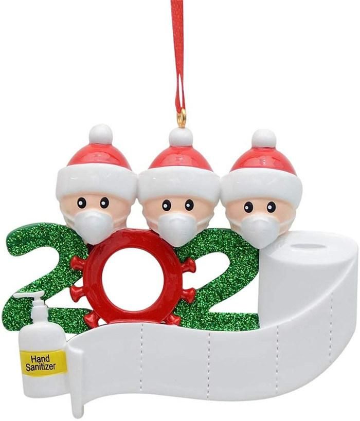 2020 Quarantine Christmas Tree Decoration Gift Personalized Hanging Orname Christmas Hanging Ornament