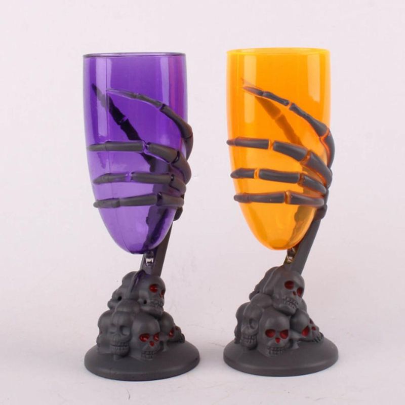 Glow Party Supplies - Halloween Grimace Wine Glass