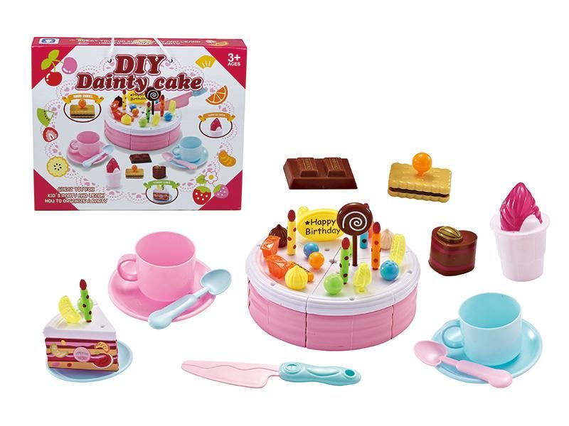 Latest Pretend Play Kitchen Set Toy Emulational DIY Cake Set