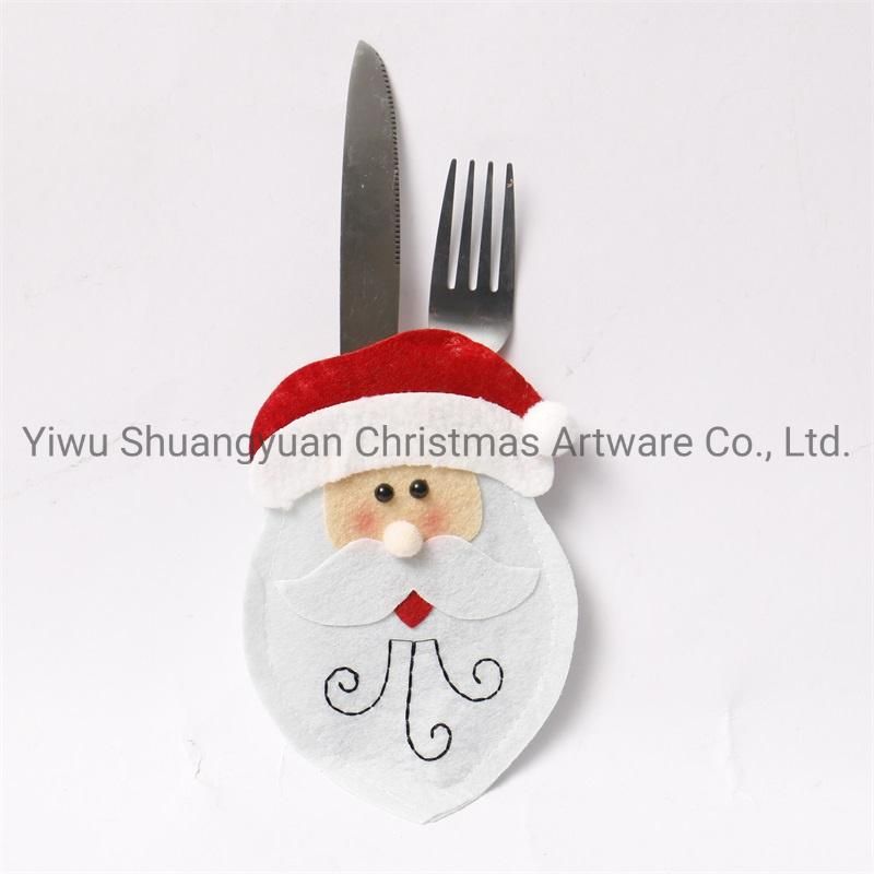 Christmas Knife and Fork Cover for Holiday Wedding Party Decoration Supplies Hook Ornament Craft Gifts