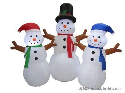 6FT Christmas Snowman Family LED Light Inflatable Indoor Outdoor Decoration