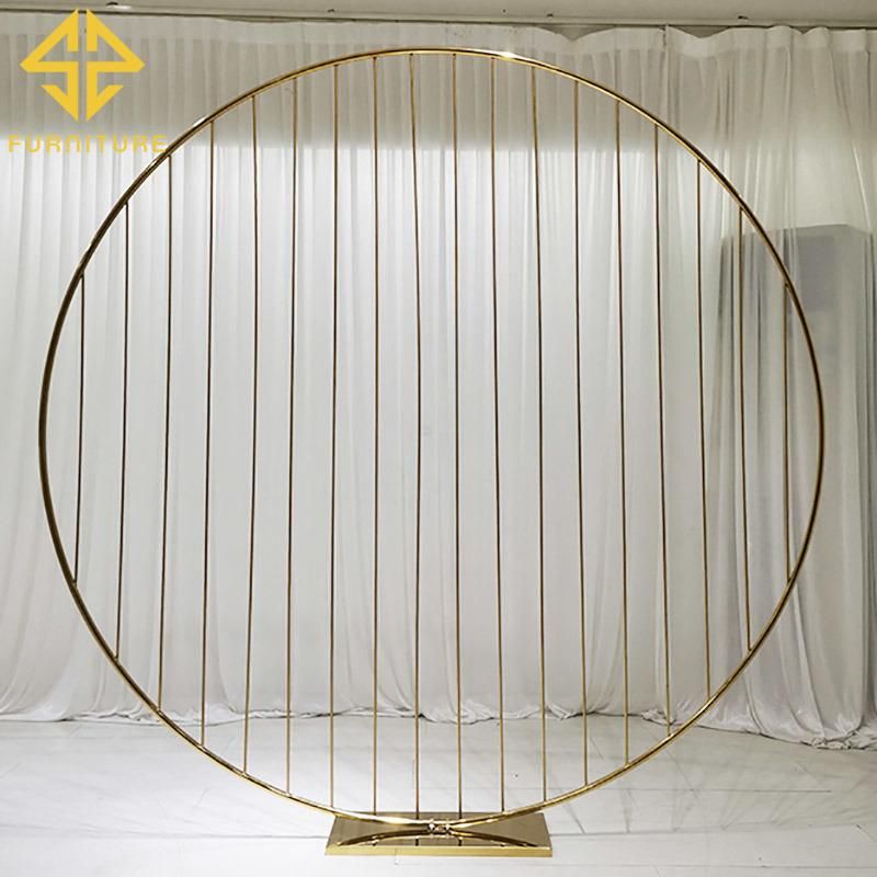 2021 Hot Stainless Steel Frame Round Wedding Backdrop for Events Party Background Wall Stand