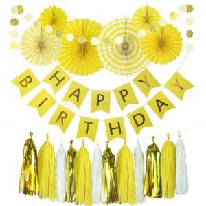 Umiss Paper Birthday Banner Garland Party Decoration for Factory OEM