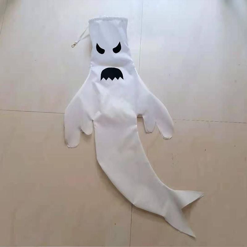 Halloween Decorations White Ghost Windsock Flag for Patio Lawn Garden Party Home Decorations