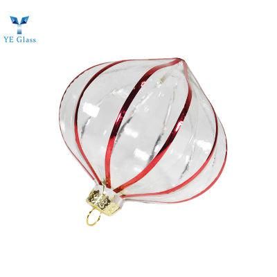 Customized New Design Shiny Tranaparent Glass Ornament Balls for Decoration
