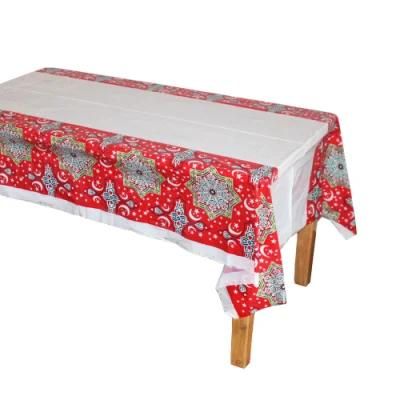 Disposable Plastic Table Cloths Eid Mubarak Ramadan Table Cover Waterproof Tablecloth Islamism Decorations