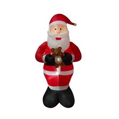 Boyi Inflatable Christmas Santa Decorations with Bear Outdoor Lawn Wholesale