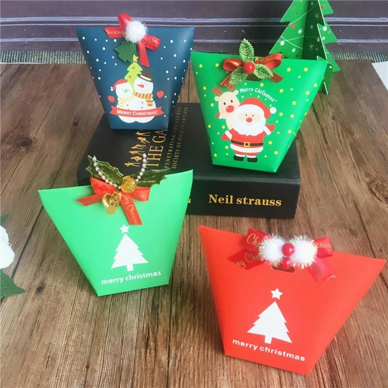 Ready to Ship Christmas Gift Boxes with Bow Party Favor Goody Boxes