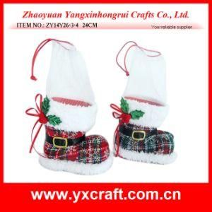 Christmas Decoration (ZY14Y26-3-4 24CM) Shopping Mall Snow Boot Christmas Decorations