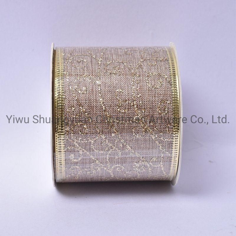 Christmas Ribbon Decor for Holiday Wedding Party Decoration Supplies Hook Ornament Craft Gifts