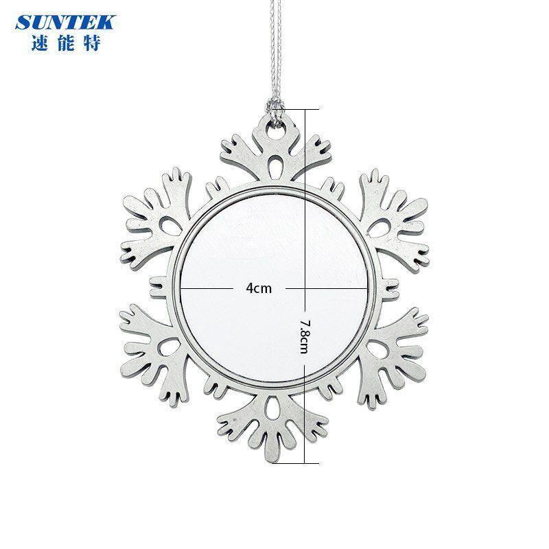 Sublimation Single-Side Metal Christmas Ornament - Snows