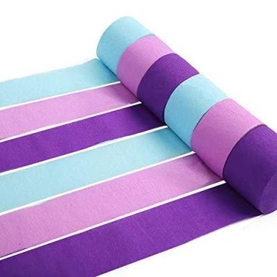 Wholesale 3.5cm Wide 10m Long Colorful Magic Strick Hand Rolls Crepe Paper Streamers for Birthday Class Party Decorations