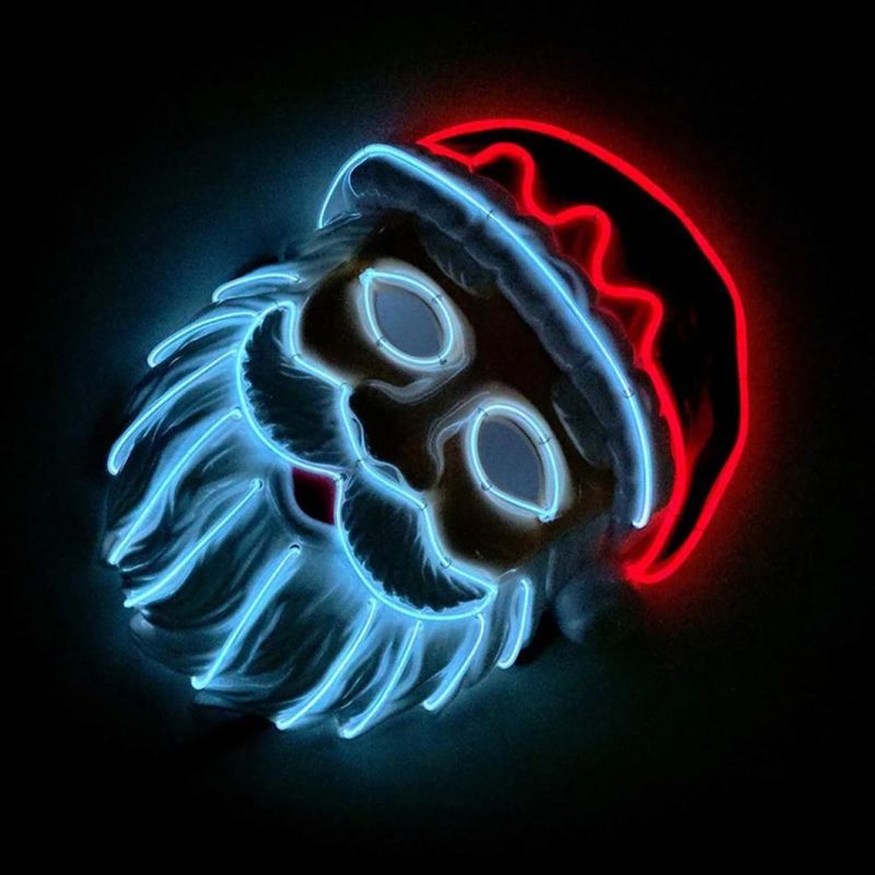 LED Light up Mask Santa Claus Mask Christmas Party Supplies