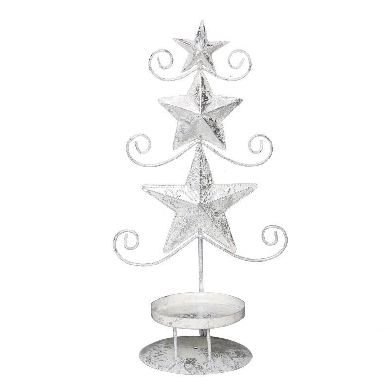 Christmas Simplified Nordic Style Candlestick Christmas Decorations Hotel Restaurant Wrought Iron Candlestick Ornaments