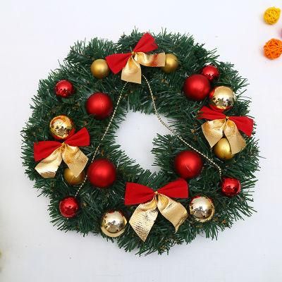 Christmas Wreath Rattan Circle Decorative Ball Ornament Artificial Flower