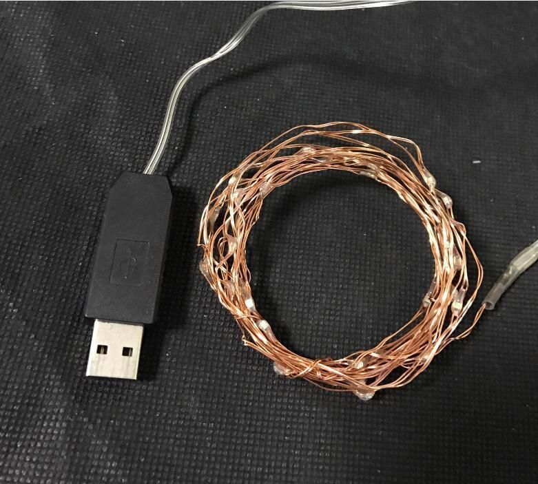 6 Colors 2m LED Strip Copper Wire Christmas Lights for Holiday Decoration