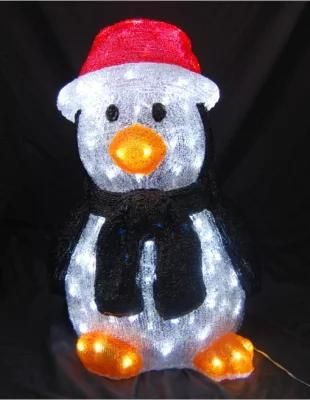 Acrylic Penguin with LED Decorative Light (IL 1216)