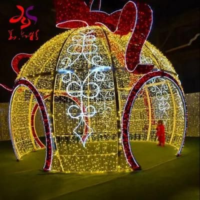 Outdoor Street Holiday Shopping Mall Garden Waterproof Arch Ball Decoration 3 D Sculpt Motif LED Light