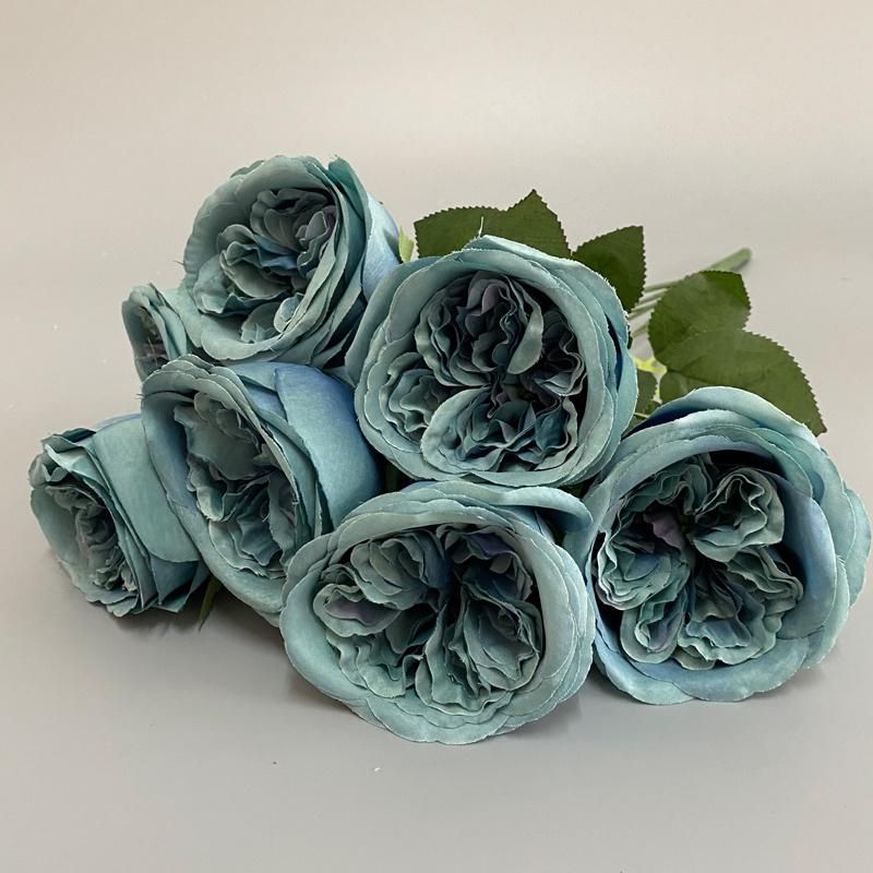 Hot Sale Quality Silk 7heads Rose Flower Silk Rose Flower Bouquet for Wedding Decoration