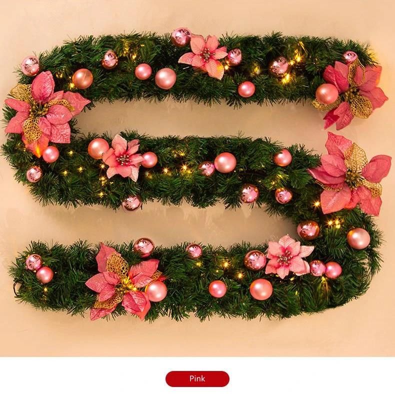 Hot Sale Artificial Christmas Pine Garland Ornaments for Xmas Decoration
