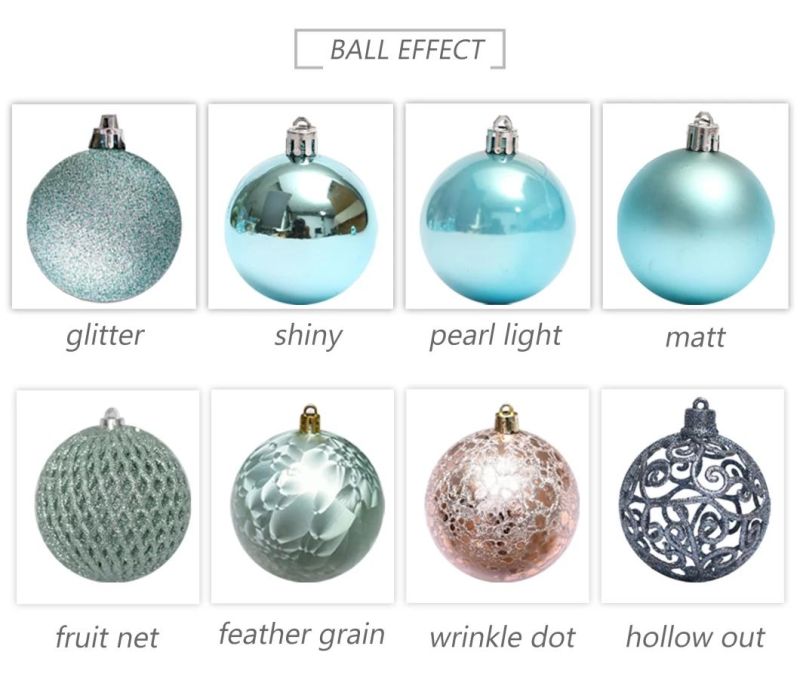 Hot Sale New Design Plastic Ball with Painted Hanging Ornament