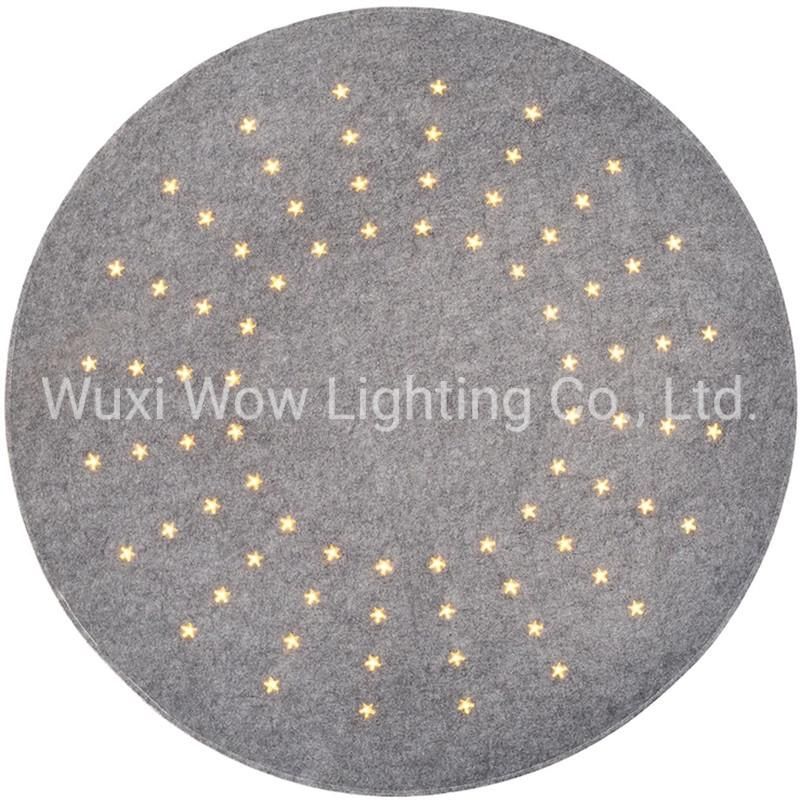 Christmas Tree Mat, Pre-Lit with 80 LED Lights, Grey, 98cm