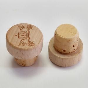 Customized Wooden Cork Wine Bottle Stopper